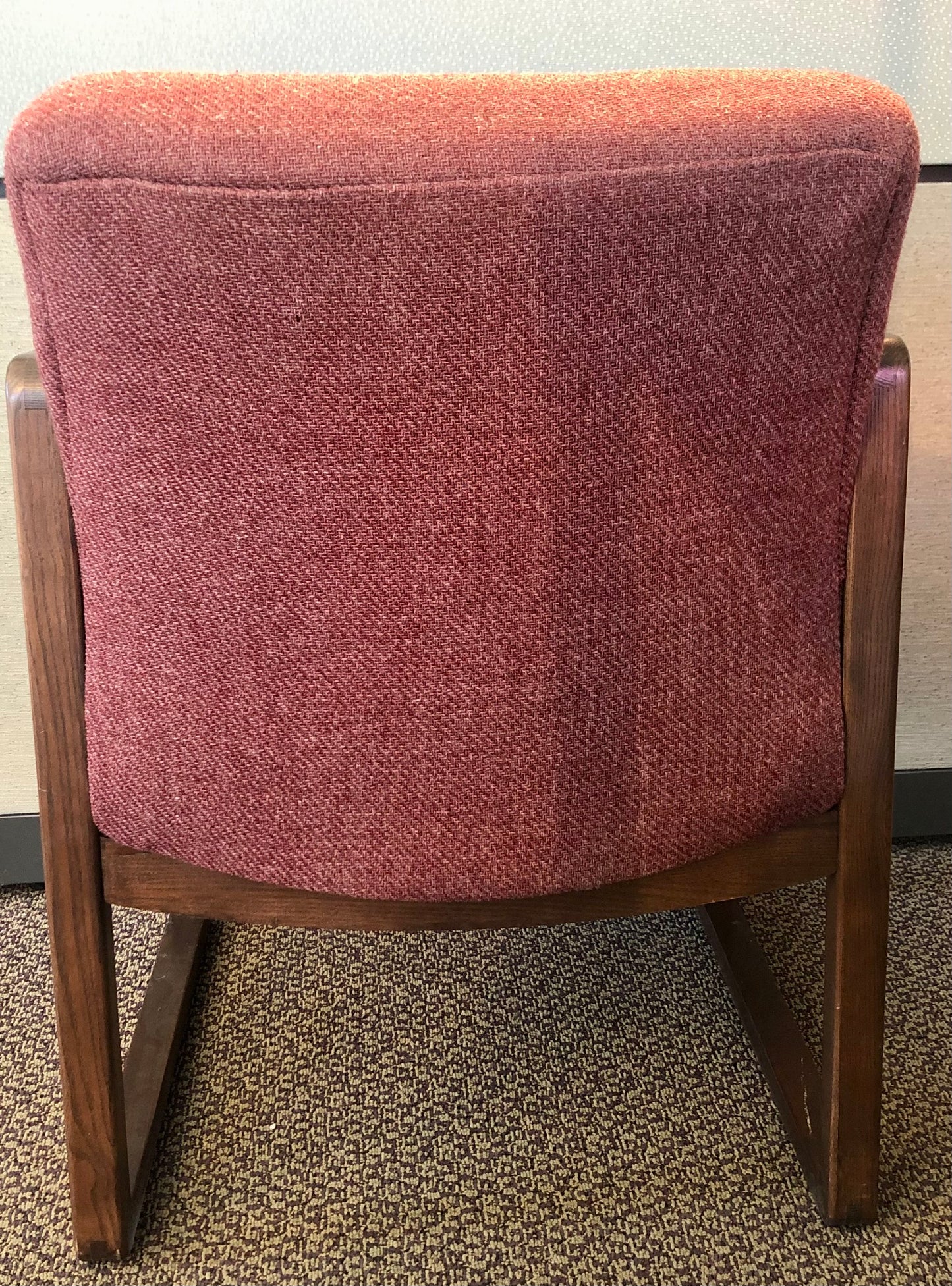 Used HON Sled Guest Chair - Burgundy Upholstery
