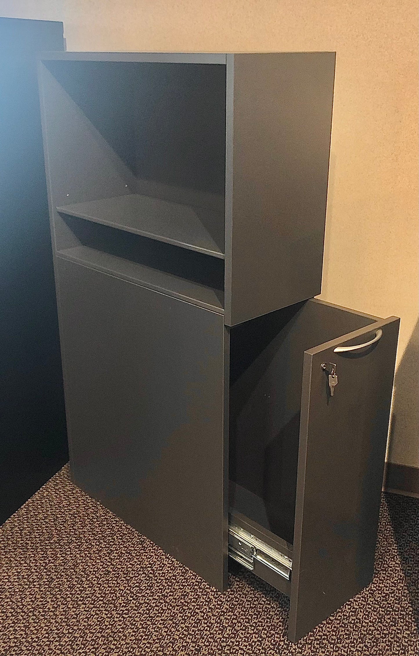 Used Allsteel Storage Unit - Brownstone Laminate